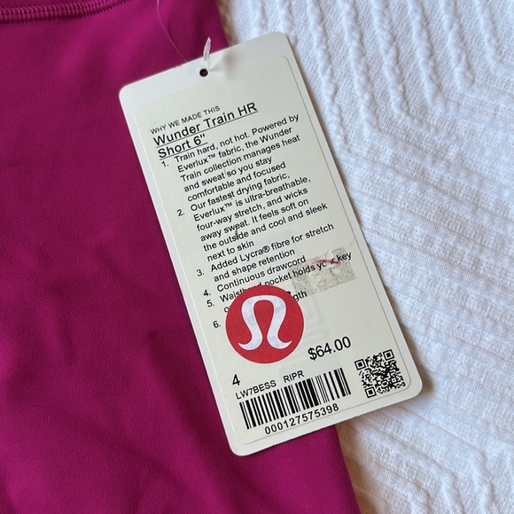 NWT Lululemon Wunder Train HR Short 6” - Picture 5 of 8